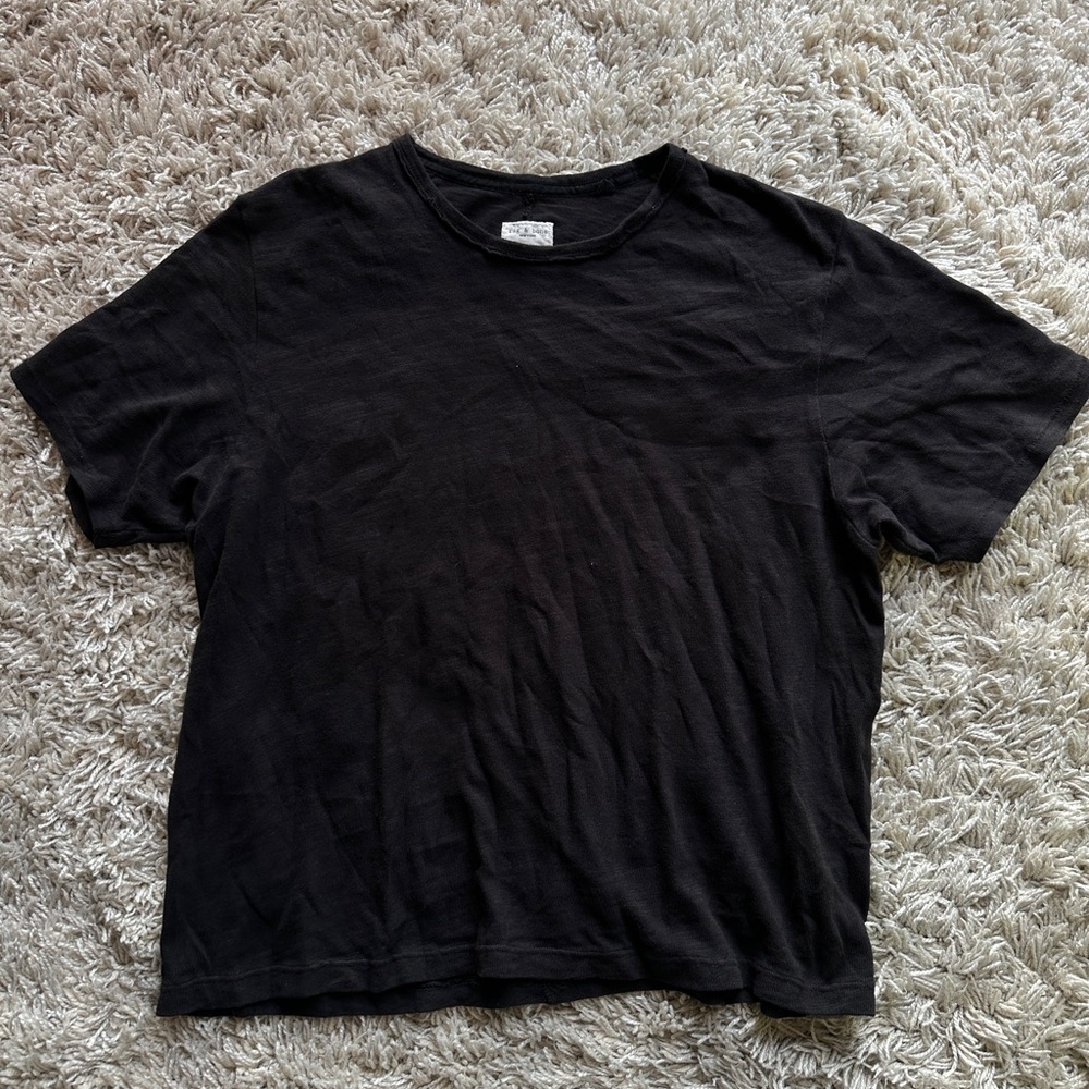 rag & bone Jet Black Short Sleeve Tee